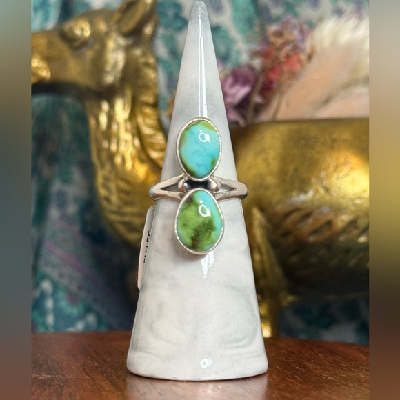 NWT Allen Lee Navajo Handmade SS Sonoran Gold Turquoise - Picture 1 of 10